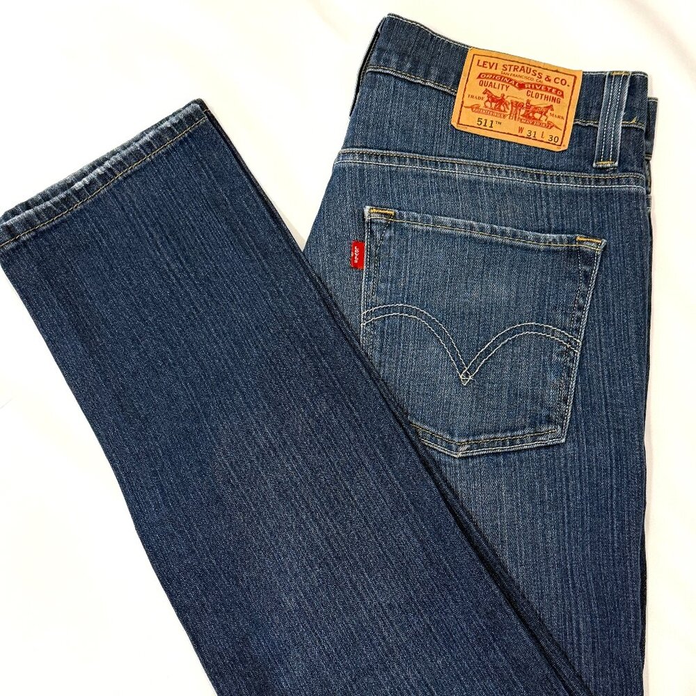 Levi's 511 Slim Fit Blue Jeans 99% Cotton 31x30